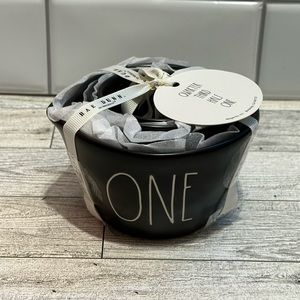 Rae Dunn Set Of 4 Black Ceramic Farmhouse Measuring Cups -  NWT RARE FIND